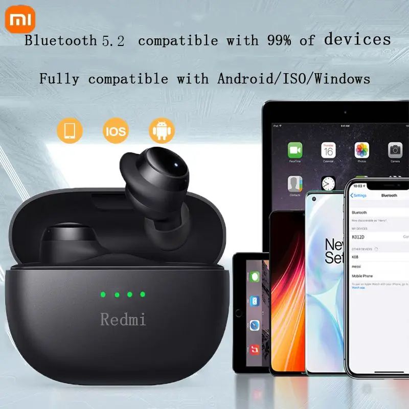 Xiaomi Redmi Bluetooth 5.2 Earbud Type-C In-Ear Headphones with Mini Charging Case