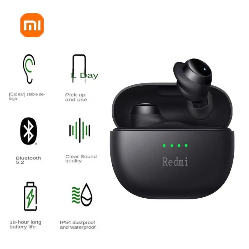 Xiaomi Redmi Bluetooth 5.2 Earbud Type-C In-Ear Headphones with Mini Charging Case